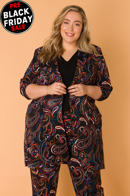 COLLETTA blazer travel print