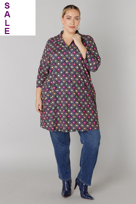 COLLETTA blouse lang print