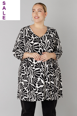 COLLETTA tuniek V hals print