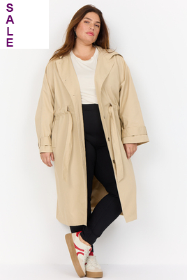 Wasabi jas trenchcoat look
