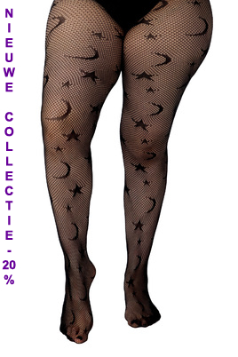 Stars and Moon Curvy Net Tights