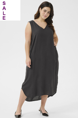 Kaffe Curve jurk ECO V hals uni
