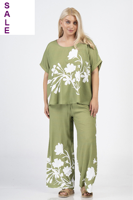 Curviss tuniek witte bloemprint