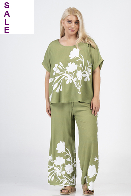 Curviss broek rand witte bloem