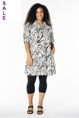 Studio blouse Emilie zwart wit print