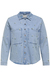 Light Blue Denim/Flower Embroidery