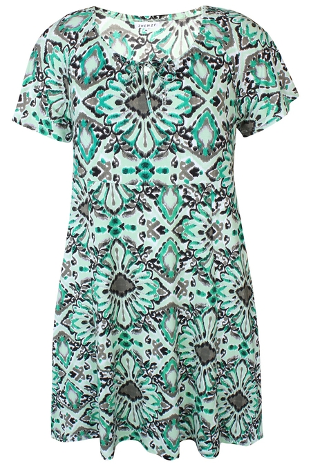 ZHENZI jurk tricot print