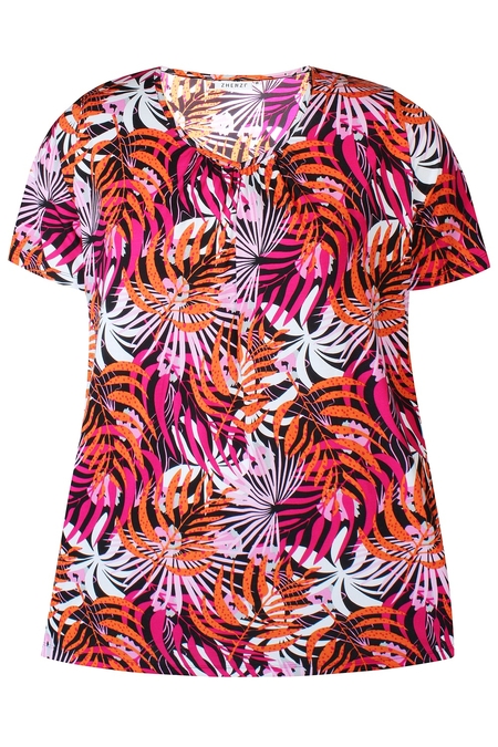 ZHENZI shirt Mavis tropische print