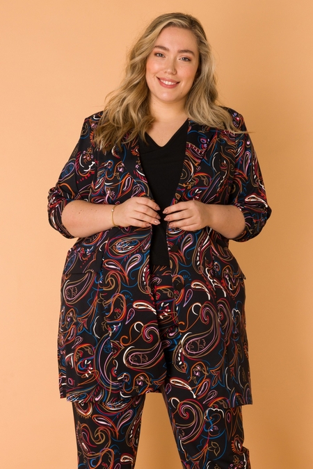 COLLETTA blazer travel print