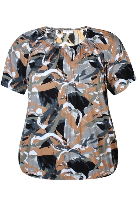 ZHENZI shirt elastieke hals print