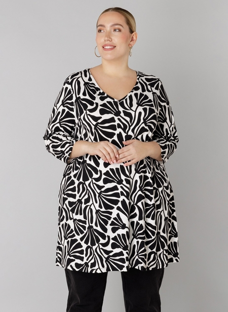 COLLETTA tuniek V hals print