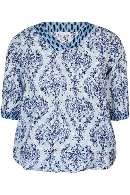 ZHENZI blouse combi print details
