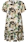 ZHENZI jurk Lyda print V hals