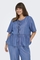 ONLY blouse denimlook striksluiting