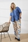 ONLY blouse denimlook striksluiting