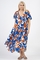 Curviss jurk wijd Vhals print