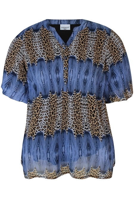 ZHENZI blouse Lila combi print