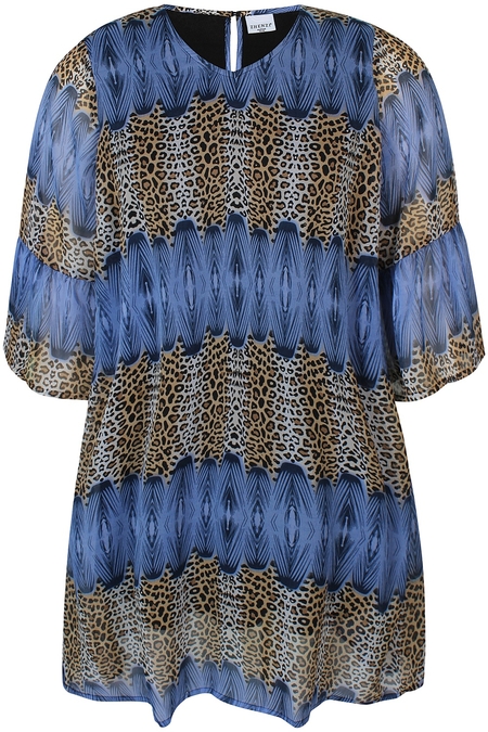 ZHENZI jurk Lila combi print
