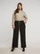 Mat fashion broek met bies