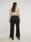 Mat fashion broek met bies