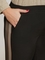 Mat fashion broek met bies