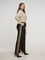 Mat fashion broek met bies