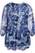 ZHENZI a-lijn tuniek bladprint