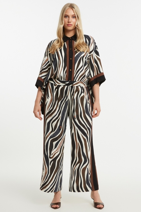 Mat fashion broek zebra print