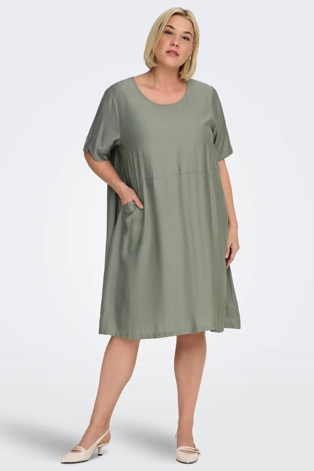 ONLY jurk 2/4 mouwen ronde hals