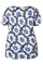 ZHENZI shirt V hals gerimpeld