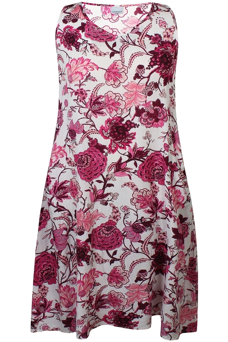 Zhenzi mouwloze print jurk Jackie
