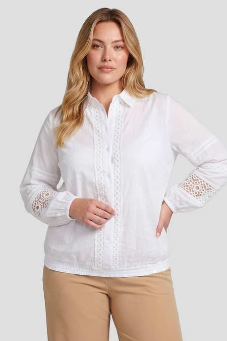 Exxcellent blouse Brisa kant bies de