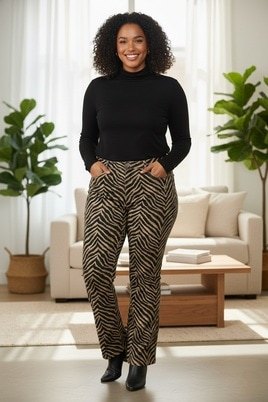 VERO MODA curve jeans zebraprint