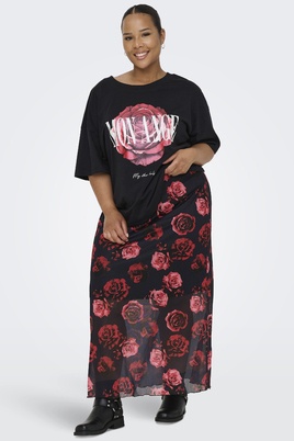 ONLY ECO midi rok rozen print