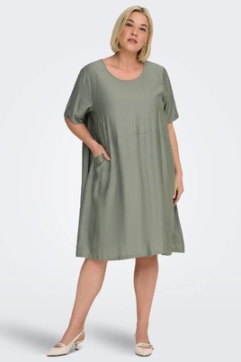 ONLY jurk 2/4 mouwen ronde hals