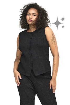 ONLY eco glitter gilet mouwloos