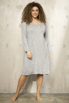 ZHENZI nachthemd lange mouwen