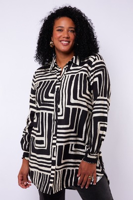 Exxcellent tuniek zwart roomwit