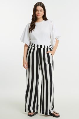 Mat fashion broek gestreept