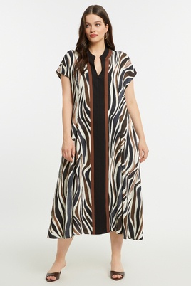 Mat fashion jurk zebraprint