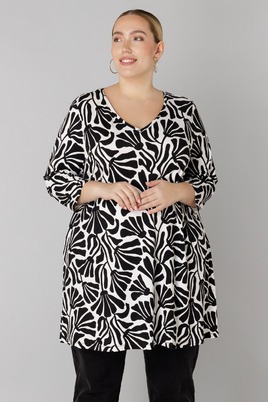 COLLETTA tuniek V hals print