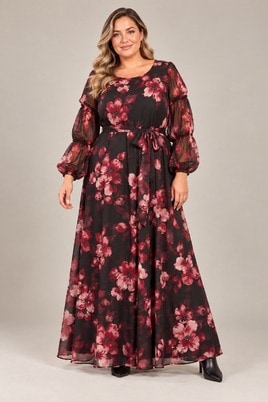 Curviss jurk voile aparte mouw