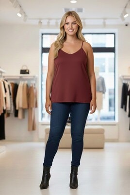 Yest Curve top met spaghettibandjes