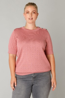 Glittertruitje korte maouwen Yest Cu