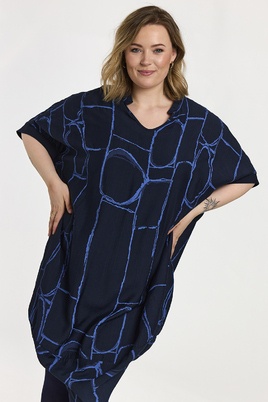 Gozzip jurk met heldere lijnen